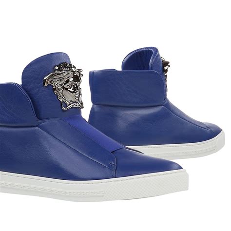 blue versace mock croc slip-on palazzo sneakers|Versace Palazzo Sneakers .